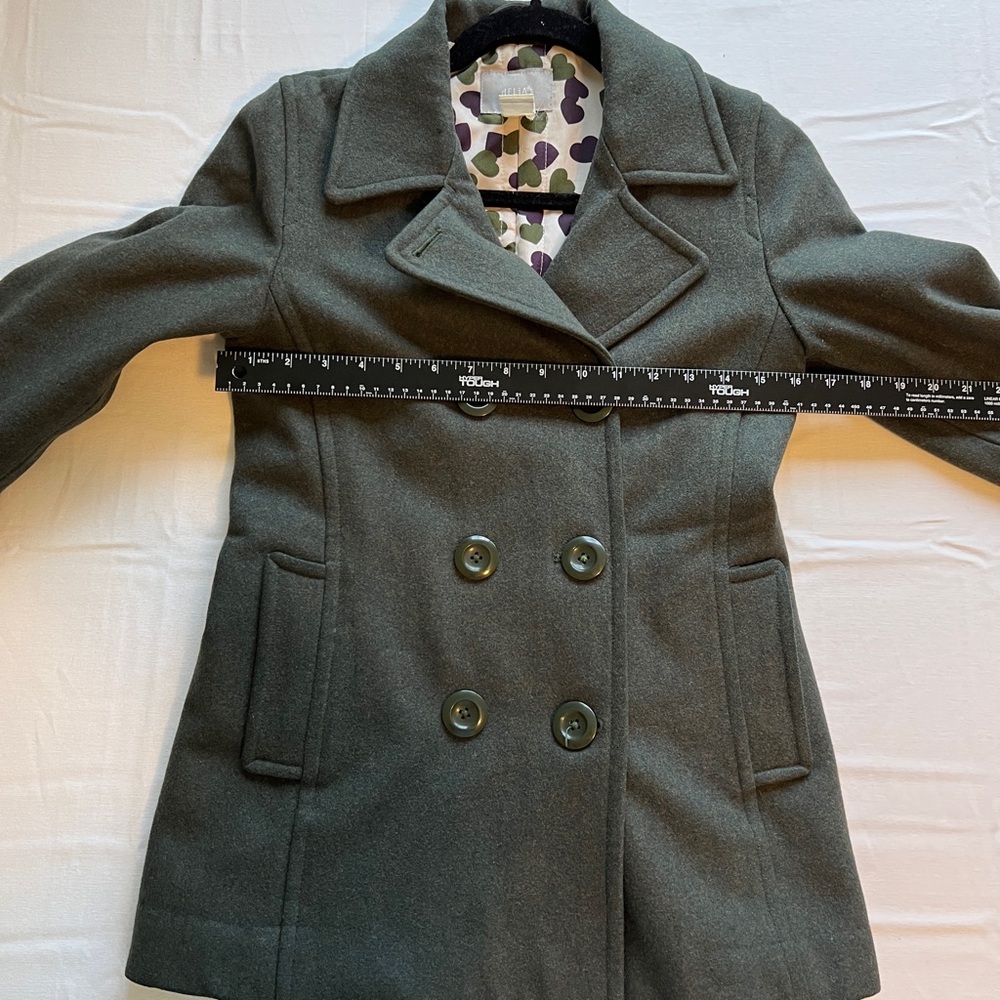 dELiA*s Greenish Charcoal Double-Breasted Pea Coat Y2K - Picture 7 of 9